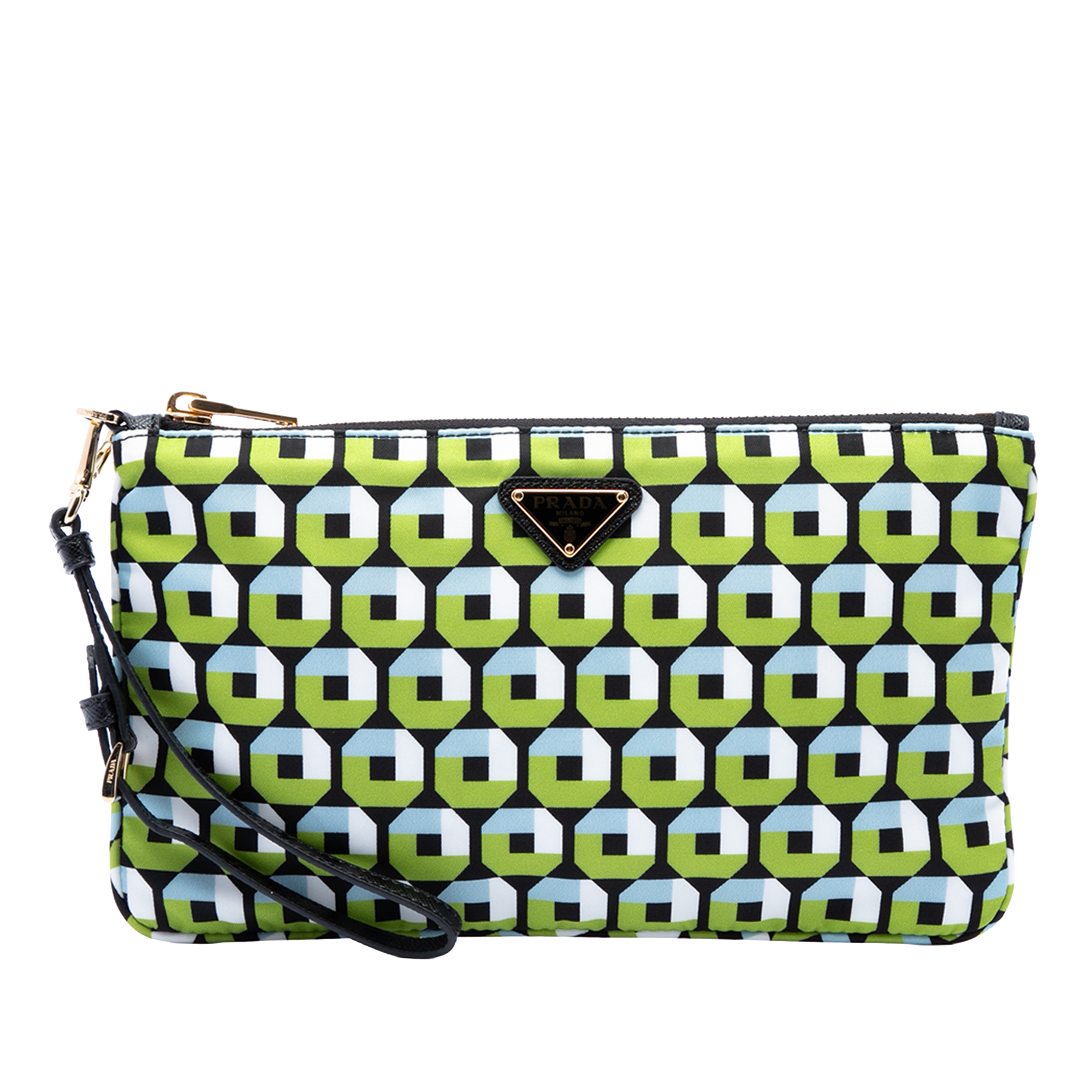 Pre-Loved Prada Tessuto Stampato Wristlet Clutch